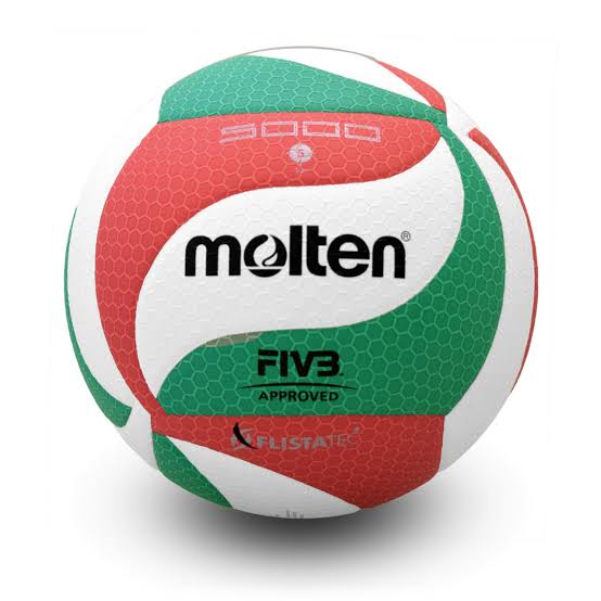 Molten 5000 - Official FIVB Approved FLISTATEC Technology Volleyball- White/Red/Green, Size 5